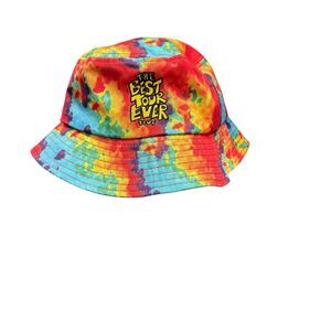 Amine Tie Dye Bucket Hat Rainbow Festival Summer Beach Hippie Boho